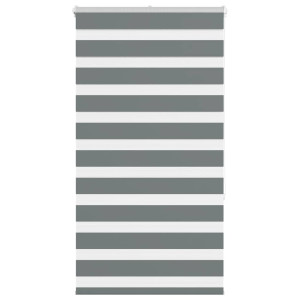 vidaXL Zebra rolgordijn 85x150 cm stofbreedte 80,9 cm donkergrijs