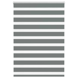 vidaXL Zebra rolgordijn 95x150 cm stofbreedte 90,9 cm donkergrijs