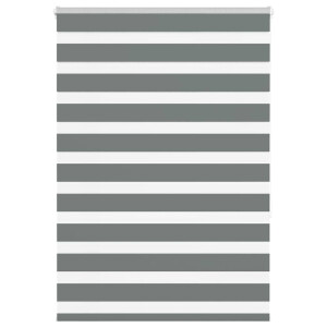 vidaXL Zebra rolgordijn 100x150 cm stofbreedte 95,9 cm donkergrijs