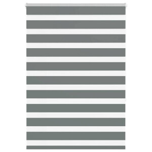 vidaXL Zebra rolgordijn 105x150 cm stofbreedte 100,9 cm donkergrijs