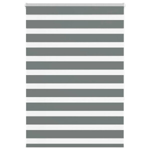 vidaXL Zebra rolgordijn 115x150 cm stofbreedte 110,9 cm donkergrijs