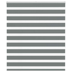 vidaXL Zebra rolgordijn 120x150 cm stofbreedte 115,9 cm donkergrijs