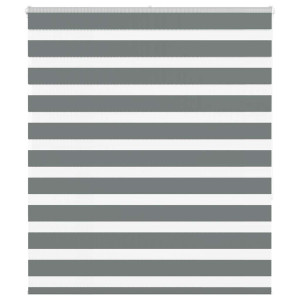 vidaXL Zebra rolgordijn 105x150 cm stofbreedte 100,9 cm donkergrijs