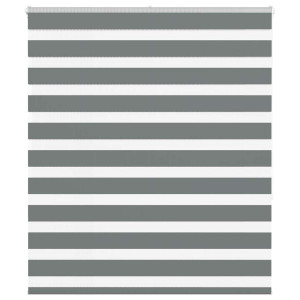 vidaXL Zebra rolgordijn 135x150 cm stofbreedte 130,9 cm donkergrijs