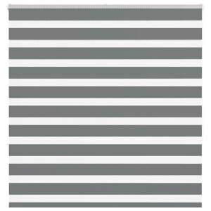 vidaXL Zebra rolgordijn 140x150 cm stofbreedte 135,9 cm donkergrijs