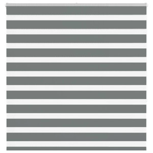 vidaXL Zebra rolgordijn 145x150 cm stofbreedte 140,9 cm donkergrijs