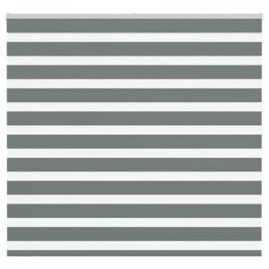 vidaXL Zebra rolgordijn 155x150 cm stofbreedte 150,9 cm donkergrijs