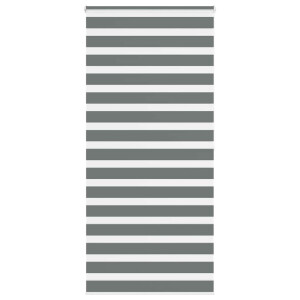 vidaXL Zebra rolgordijn 95x200 cm stofbreedte 90,9 cm donkergrijs