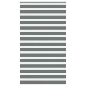 vidaXL Zebra rolgordijn 120x200 cm stofbreedte 115,9 cm donkergrijs