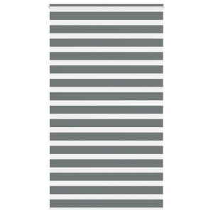 vidaXL Zebra rolgordijn 125x200 cm stofbreedte 120,9 cm donkergrijs