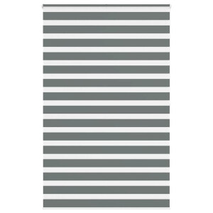 vidaXL Zebra rolgordijn 145x200 cm stofbreedte 140,9 cm donkergrijs
