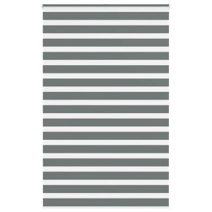 vidaXL Zebra rolgordijn 150x200 cm stofbreedte 145,9 cm donkergrijs