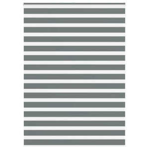 vidaXL Zebra rolgordijn 165x200 cm stofbreedte 160,9 cm donkergrijs