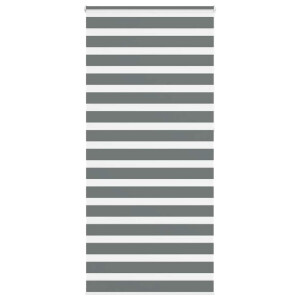 vidaXL Zebra rolgordijn 100x230 cm stofbreedte 95,9 cm donkergrijs