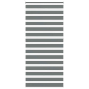 vidaXL Zebra rolgordijn 110x230 cm stofbreedte 105,9 cm donkergrijs