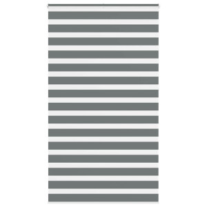 vidaXL Zebra rolgordijn 135x230 cm stofbreedte 130,9 cm donkergrijs