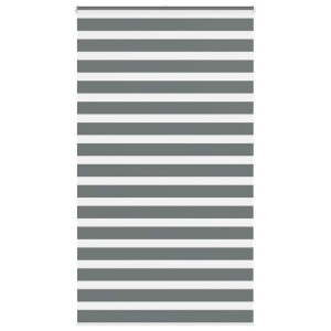 vidaXL Zebra rolgordijn 135x230 cm stofbreedte 130,9 cm donkergrijs