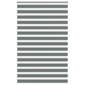 vidaXL Zebra rolgordijn 140x230 cm stofbreedte 135,9 cm donkergrijs