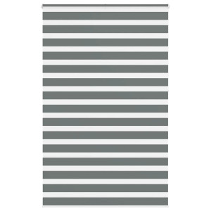 vidaXL Zebra rolgordijn 145x230 cm stofbreedte 140,9 cm donkergrijs