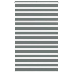vidaXL Zebra rolgordijn 150x230 cm stofbreedte 145,9 cm donkergrijs