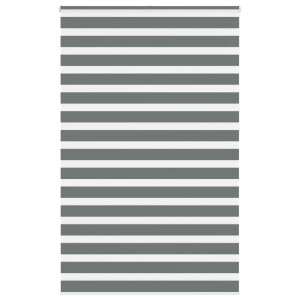 vidaXL Zebra rolgordijn 150x230 cm stofbreedte 145,9 cm donkergrijs
