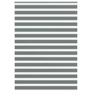 vidaXL Zebra rolgordijn 155x230 cm stofbreedte 150,9 cm donkergrijs