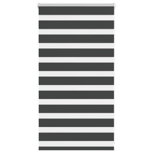 vidaXL Zebra rolgordijn 90x100 cm stofbreedte 85,9 cm zwart