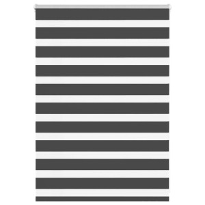 vidaXL Zebra rolgordijn 110x100 cm stofbreedte 105,9 cm zwart