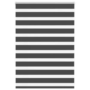 vidaXL Zebra rolgordijn 115x100 cm stofbreedte 110,9 cm zwart