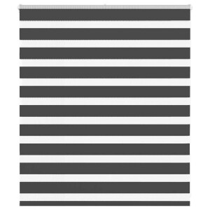 vidaXL Zebra rolgordijn 135x100 cm stofbreedte 130,9 cm zwart