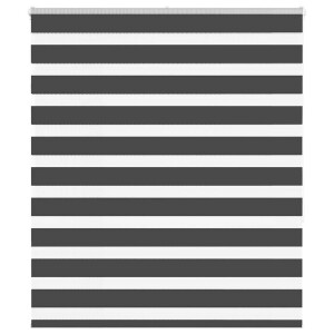 vidaXL Zebra rolgordijn 130x150 cm stofbreedte 125,9 cm zwart