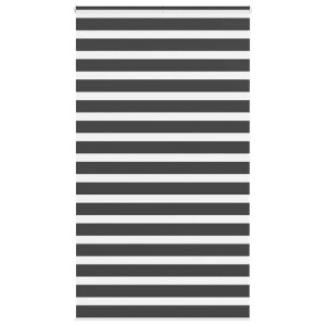 vidaXL Zebra rolgordijn 125x200 cm stofbreedte 120,9 cm zwart