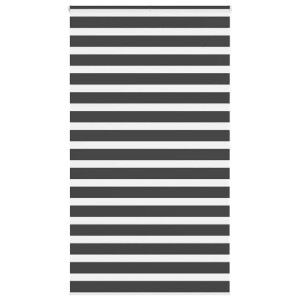 vidaXL Zebra rolgordijn 135x200 cm stofbreedte 130,9 cm zwart