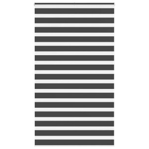 vidaXL Zebra rolgordijn 135x230 cm stofbreedte 130,9 cm zwart