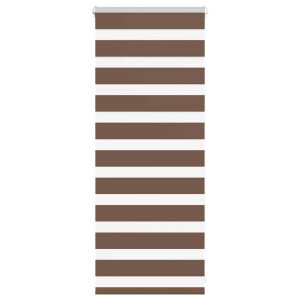 vidaXL Zebra rolgordijn 55x100 cm stofbreedte 50,9 cm polyester bruin