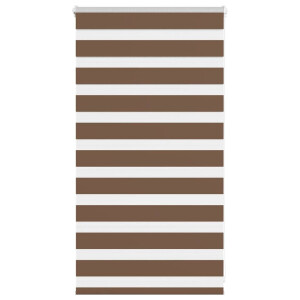 vidaXL Zebra rolgordijn 75x100 cm stofbreedte 70,9 cm polyester bruin