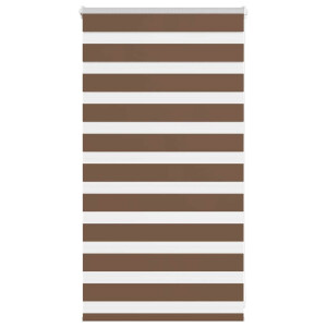 vidaXL Zebra rolgordijn 80x100 cm stofbreedte 75,9 cm polyester bruin