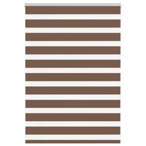 vidaXL Zebra rolgordijn 105x100 cm stofbreedte 100,9cm polyester bruin