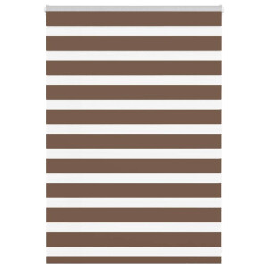 vidaXL Zebra rolgordijn 115x100 cm stofbreedte 110,9cm polyester bruin