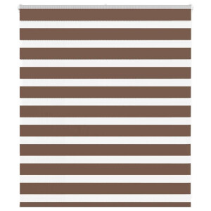 vidaXL Zebra rolgordijn 125x100 cm stofbreedte 120,9cm polyester bruin