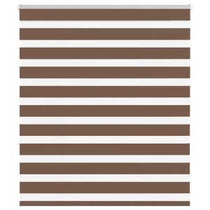 vidaXL Zebra rolgordijn 130x100 cm stofbreedte 125,9cm polyester bruin