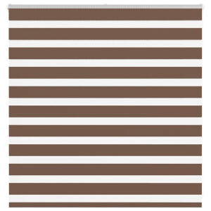 vidaXL Zebra rolgordijn 145x100 cm stofbreedte 140,9cm polyester bruin