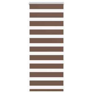 vidaXL Zebra rolgordijn 55x150 cm stofbreedte 50,9 cm polyester bruin