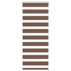 vidaXL Zebra rolgordijn 65x150 cm stofbreedte 60,9 cm polyester bruin