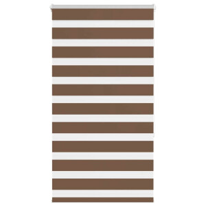 vidaXL Zebra rolgordijn 75x150 cm stofbreedte 70,9 cm polyester bruin