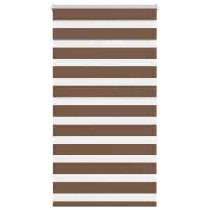 vidaXL Zebra rolgordijn 90x150 cm stofbreedte 85,9 cm polyester bruin