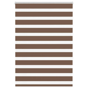 vidaXL Zebra rolgordijn 95x150 cm stofbreedte 90,9 cm polyester bruin