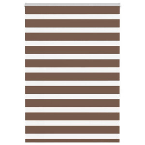 vidaXL Zebra rolgordijn 105x150 cm stofbreedte 100,9cm polyester bruin