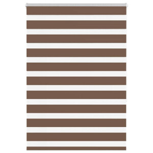 vidaXL Zebra rolgordijn 110x150 cm stofbreedte 105,9cm polyester bruin