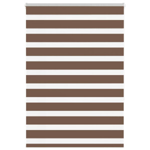 vidaXL Zebra rolgordijn 115x150 cm stofbreedte 110,9cm polyester bruin